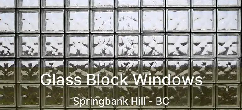  Glass Block Windows Springbank Hill - BC