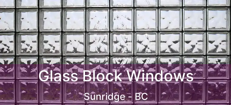  Glass Block Windows Sunridge - BC