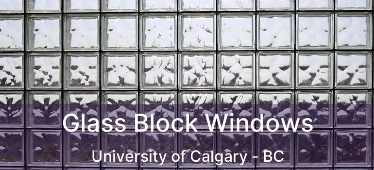  Glass Block Windows University of Calgary - BC