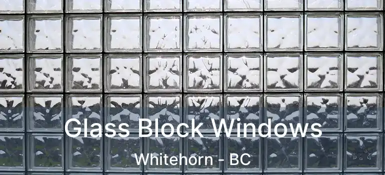  Glass Block Windows Whitehorn - BC