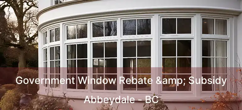  Government Window Rebate & Subsidy Abbeydale - BC