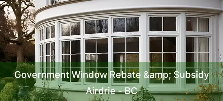  Government Window Rebate & Subsidy Airdrie - BC