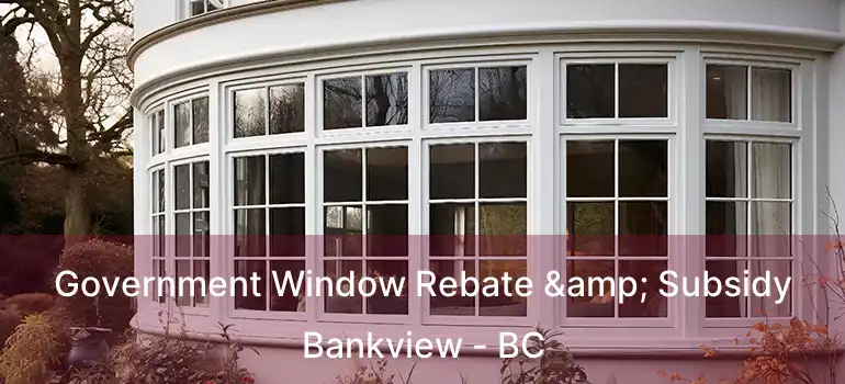  Government Window Rebate & Subsidy Bankview - BC