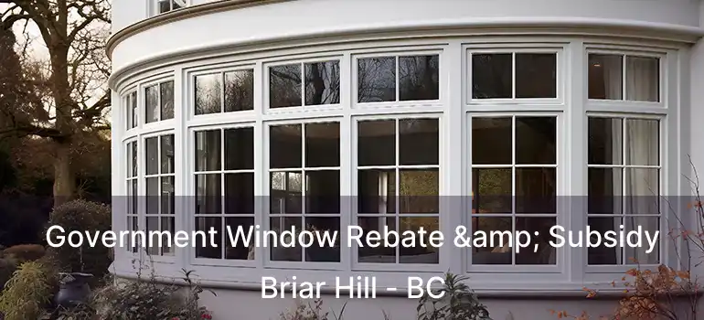  Government Window Rebate & Subsidy Briar Hill - BC