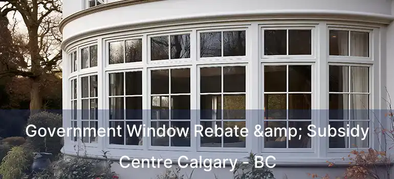  Government Window Rebate & Subsidy Centre Calgary - BC