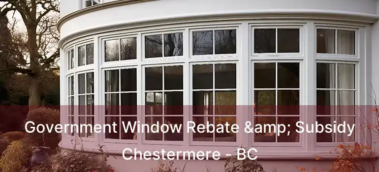  Government Window Rebate & Subsidy Chestermere - BC