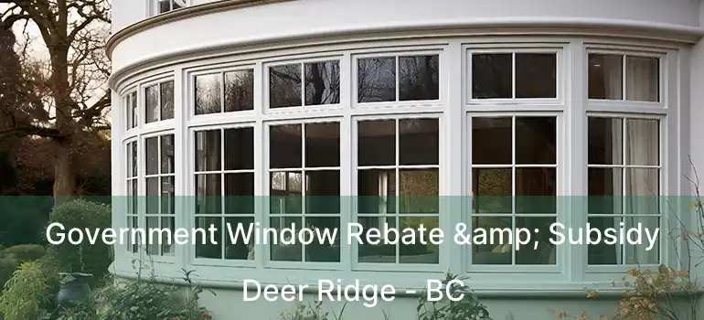  Government Window Rebate & Subsidy Deer Ridge - BC