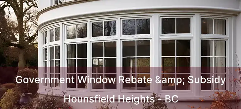  Government Window Rebate & Subsidy Hounsfield Heights - BC