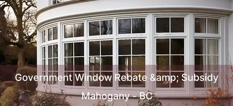  Government Window Rebate & Subsidy Mahogany - BC