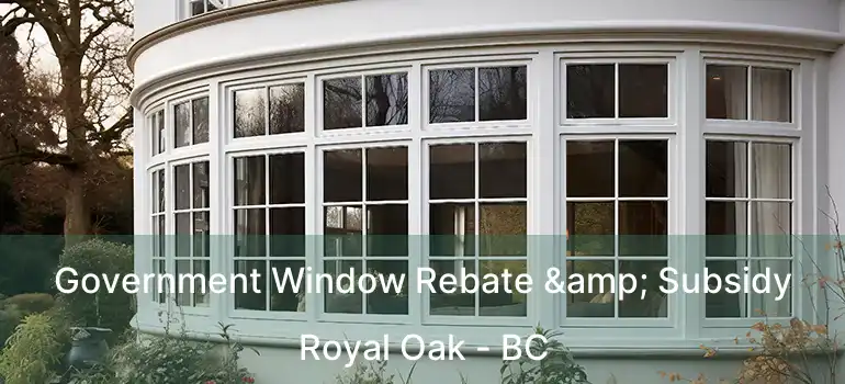  Government Window Rebate & Subsidy Royal Oak - BC