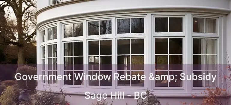  Government Window Rebate & Subsidy Sage Hill - BC