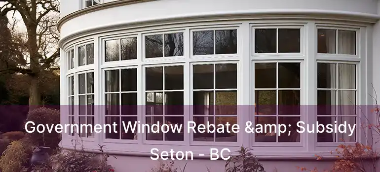  Government Window Rebate & Subsidy Seton - BC
