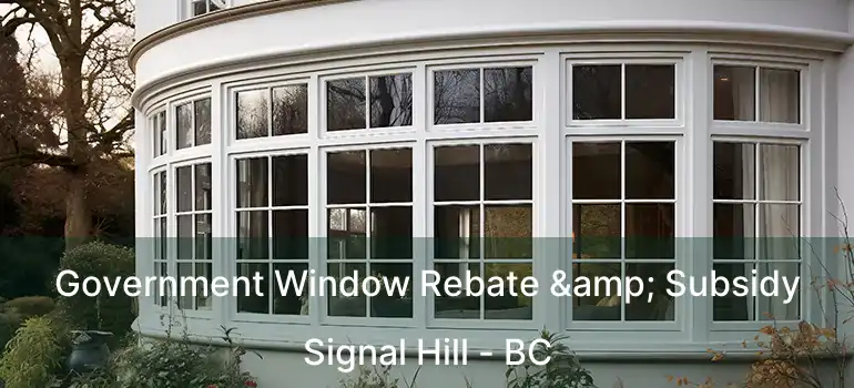  Government Window Rebate & Subsidy Signal Hill - BC