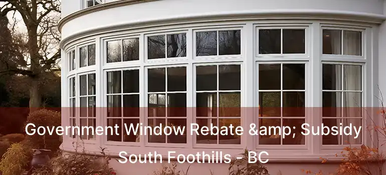  Government Window Rebate & Subsidy South Foothills - BC