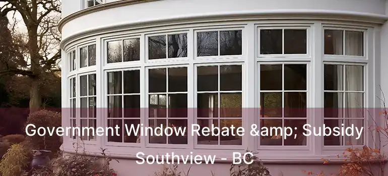 Government Window Rebate & Subsidy Southview - BC