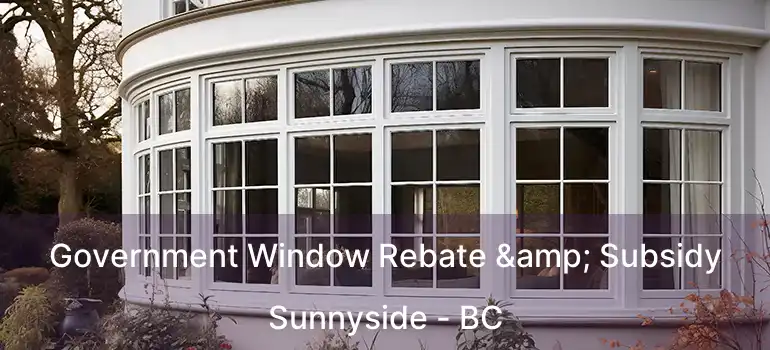  Government Window Rebate & Subsidy Sunnyside - BC