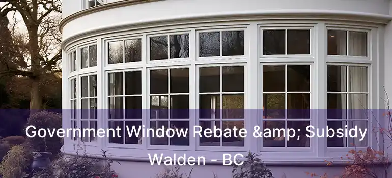  Government Window Rebate & Subsidy Walden - BC