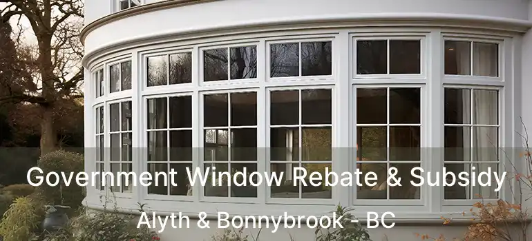  Government Window Rebate & Subsidy Alyth & Bonnybrook - BC