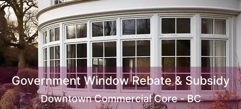  Government Window Rebate & Subsidy Downtown Commercial Core - BC
