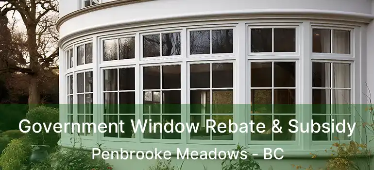  Government Window Rebate & Subsidy Penbrooke Meadows - BC