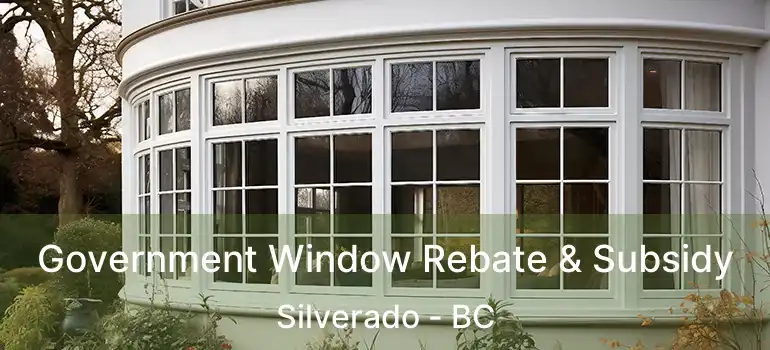  Government Window Rebate & Subsidy Silverado - BC