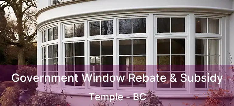  Government Window Rebate & Subsidy Temple - BC
