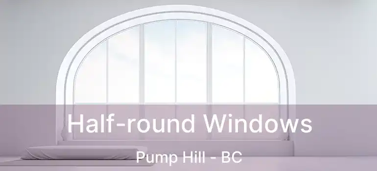  Half-round Windows Pump Hill - BC