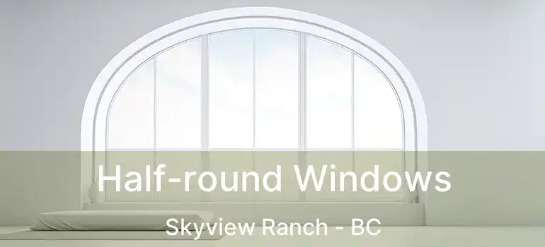  Half-round Windows Skyview Ranch - BC