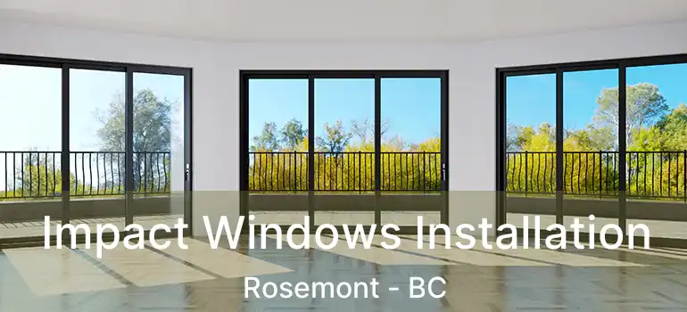  Impact Windows Installation Rosemont - BC