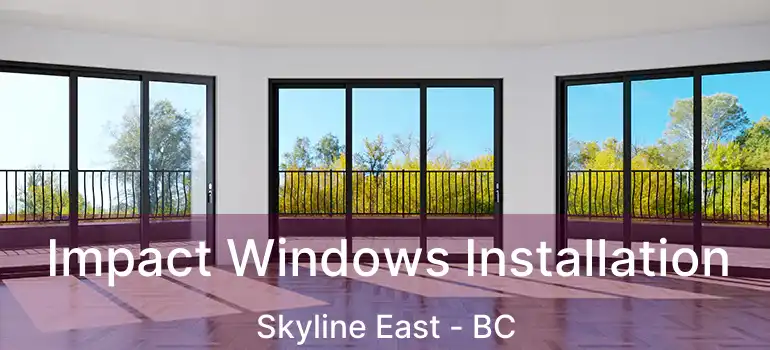  Impact Windows Installation Skyline East - BC