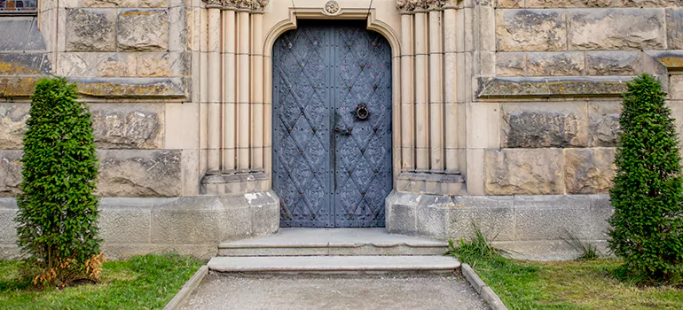 Traditional Double Front Doors in Maple Ridge, British Columbia