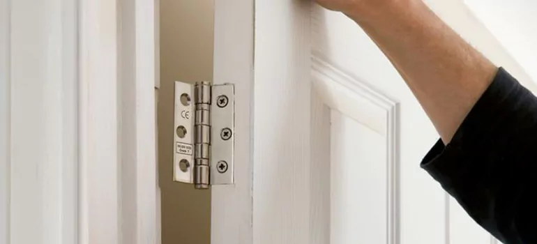 Bathroom Stall Door Hinge Repair in Maple Ridge, BC