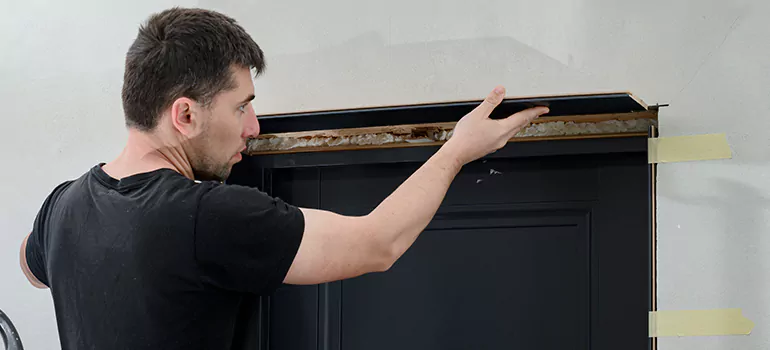 Wood Door Hole Repair in Maple Ridge, BC