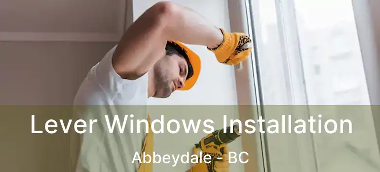  Lever Windows Installation Abbeydale - BC