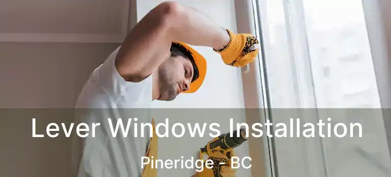  Lever Windows Installation Pineridge - BC