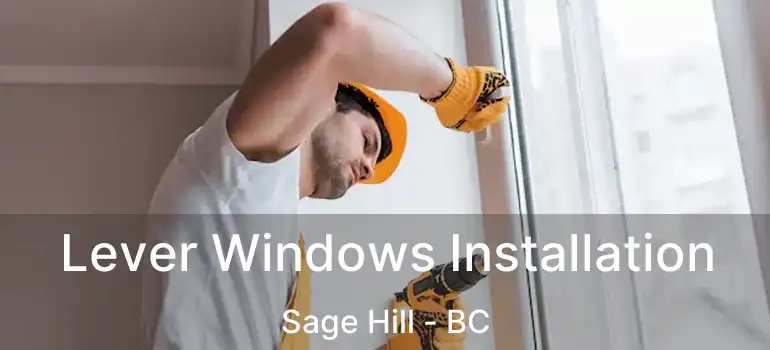  Lever Windows Installation Sage Hill - BC