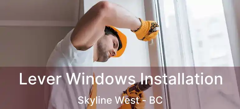 Lever Windows Installation Skyline West - BC