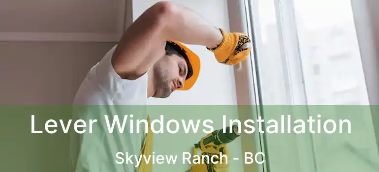  Lever Windows Installation Skyview Ranch - BC