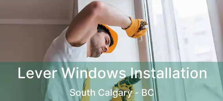  Lever Windows Installation South Calgary - BC