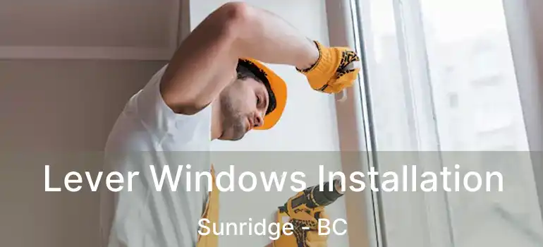  Lever Windows Installation Sunridge - BC