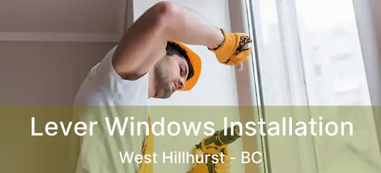  Lever Windows Installation West Hillhurst - BC
