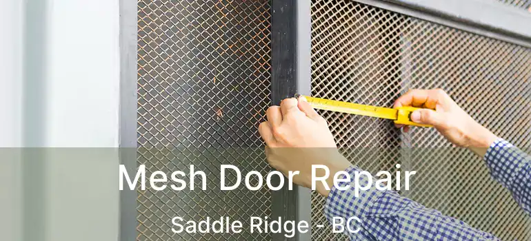  Mesh Door Repair Saddle Ridge - BC