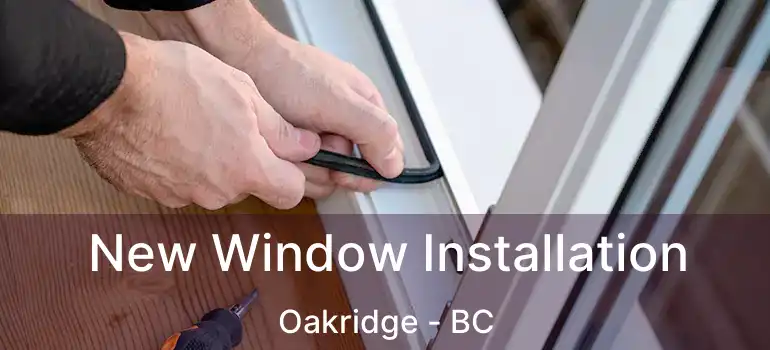  New Window Installation Oakridge - BC