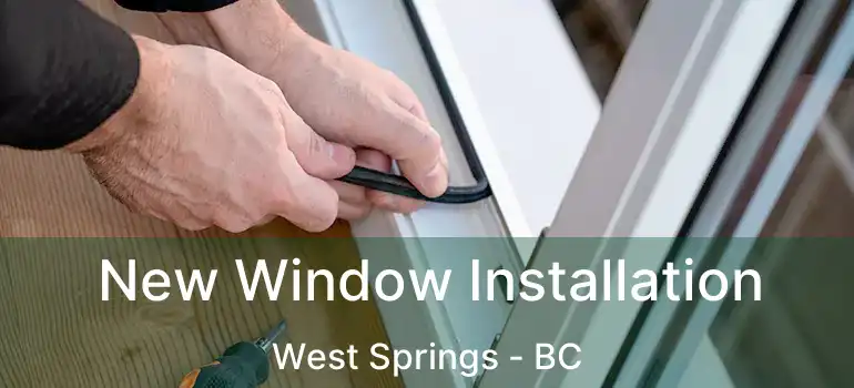  New Window Installation West Springs - BC