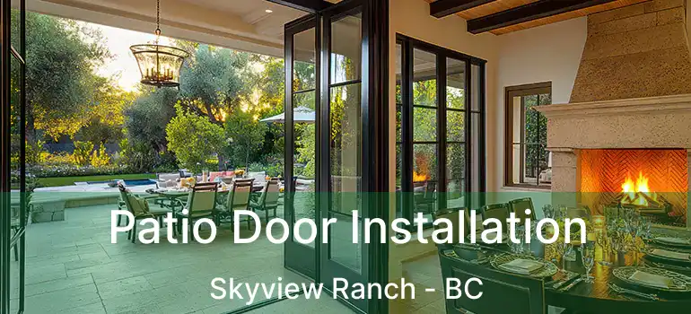  Patio Door Installation Skyview Ranch - BC