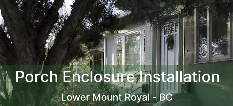  Porch Enclosure Installation Lower Mount Royal - BC