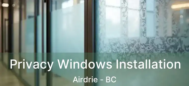  Privacy Windows Installation Airdrie - BC