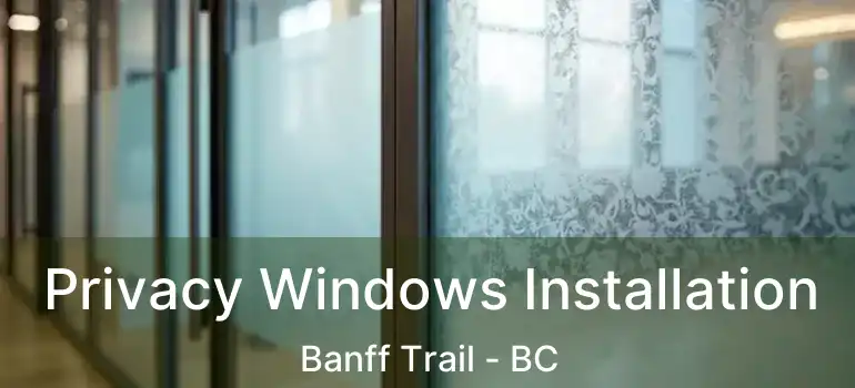  Privacy Windows Installation Banff Trail - BC