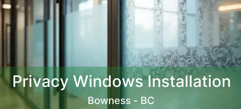  Privacy Windows Installation Bowness - BC