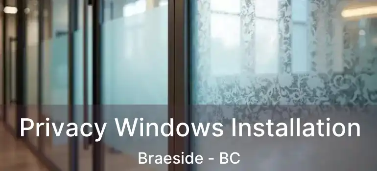  Privacy Windows Installation Braeside - BC